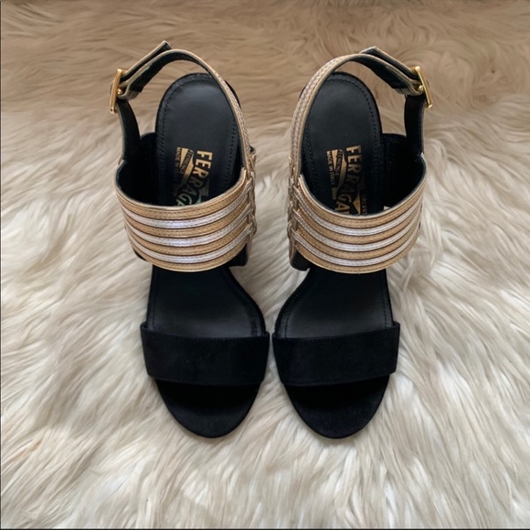 New! SALVATORE FERRAGAMO Lenny Mirror Sandals - Picture 13 of 16